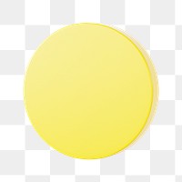 Yellow cylinder shape png sticker, 3D element, transparent background