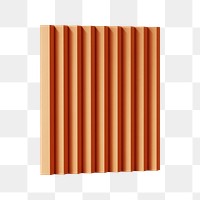 Orange wall paneling png sample sticker, transparent background