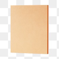 Beige 3D rectangle png shape sticker, transparent background