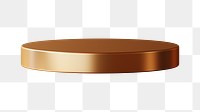 Gold 3D png podium sticker, product display on transparent background