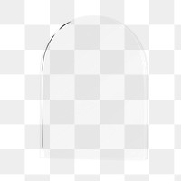 Transparent arch shape png sticker, 3D element
