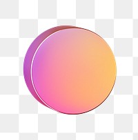 Gradient cylinder shape png sticker, 3D element, transparent background