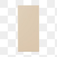 Beige 3D rectangle png shape sticker, transparent background