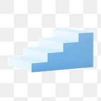 Blue stairs podium png sticker, transparent background