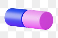 Colorful cylinder shape png sticker, 3D rendering graphic, transparent background