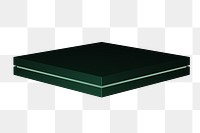 Green square podium png sticker, transparent background