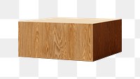 Wooden podium png sticker, 3D product stand, transparent background