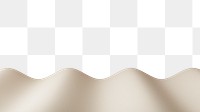3D beige wave png border, transparent background