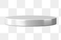 3D silver podium png sticker, transparent background