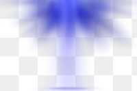 Blue light png effect, transparent background