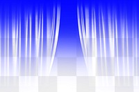 Blue curtain png, transparent background