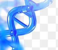 DNA helix png 3D border, transparent background