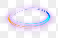 Long exposure circle png element, digital remix, transparent background