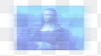 Mona Lisa png element futuristic motion glitch, Leonardo Da Vinci's famous painting, transparent background. Remixed by rawpixel.