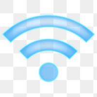 Wifi png blue icon, transparent background