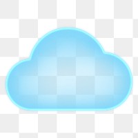 Blue cloud png, transparent background