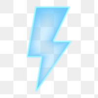 Blue bolt png power lightning, transparent background