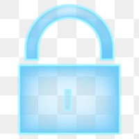 Cybersecurity png blue icon, transparent background