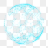 Global network png element, transparent background