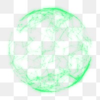 Global network png element, transparent background