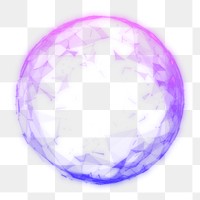 Metaverse sphere png element, transparent background