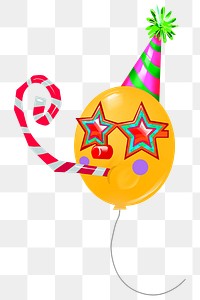 Funky party balloon png sticker, transparent background