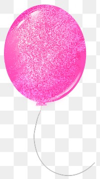 Pink glittery balloon png sticker, transparent background