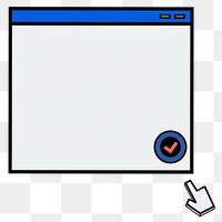 Pop-up window png sticker, transparent background