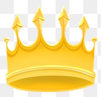 Gold crown png sticker, transparent background