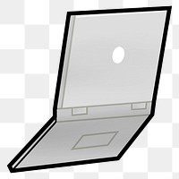 Laptop digital device png sticker, transparent background