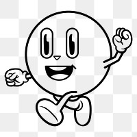 Bubble man cartoon png sticker, transparent background