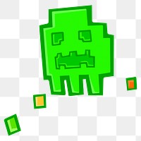 8-bit pixel monster png sticker, transparent background