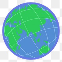 Grid globe communication png sticker, transparent background