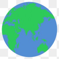 Planet Earth png sticker, transparent background