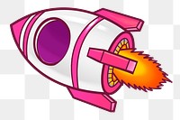 Launching rocket png sticker, transparent background