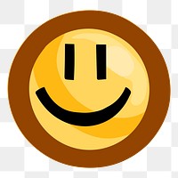 Smiling emoticon png sticker, transparent background