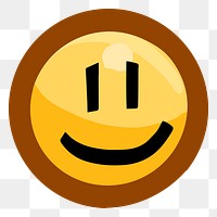 Smiling emoticon png sticker, transparent background