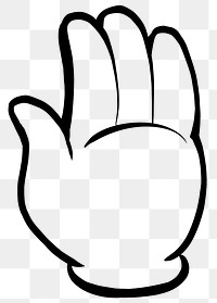 Stop hand sign png cartoon sticker, transparent background