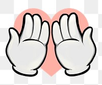 Cupping hands png sticker, transparent background