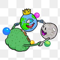 World peace cartoon  png sticker, transparent background