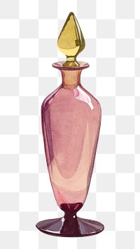 Cologne bottle png on transparent background, remixed by rawpixel