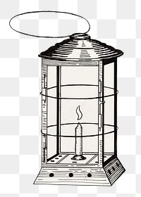 Miner's lantern png on transparent background, remixed by rawpixel