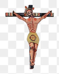 Crucifix png on transparent background, remixed by rawpixel