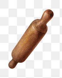 Rolling pin png on transparent background, remixed by rawpixel