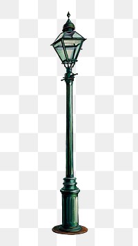 Street lamp  png on transparent background, remixed by rawpixel
