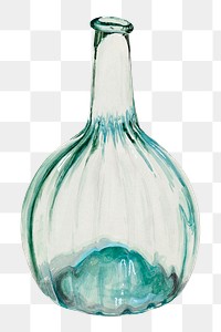 Vintage transparent vase png sticker, remixed by rawpixel