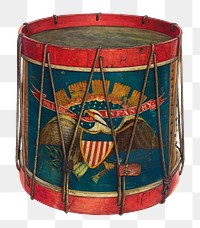 Civil War drum png on transparent background, remixed by rawpixel