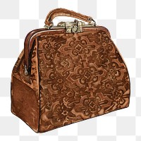 Satchel png on transparent background, remixed by rawpixel