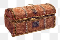 Leather trunk  png on transparent background, remixed by rawpixel