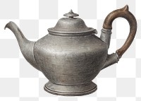 Teapot png on transparent background, remixed by rawpixel